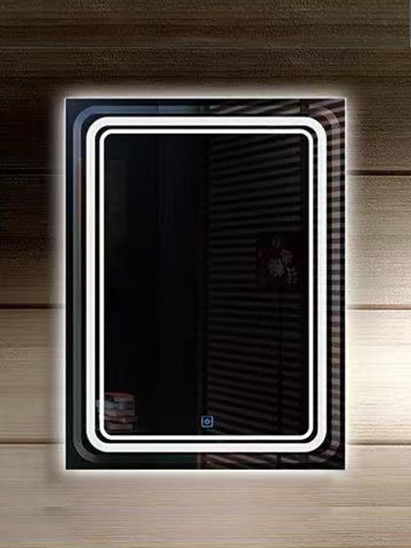 B40 LED vægmontering rektangel lyser op touch screen badeværelse spejl