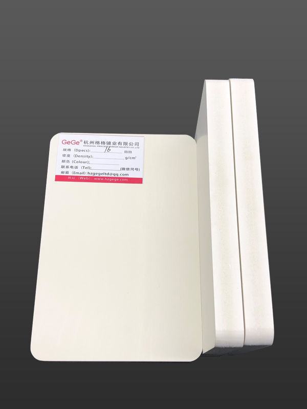 16MM glat eller enkeltsidet prægning Hvid PVC ekstruderet skumplade